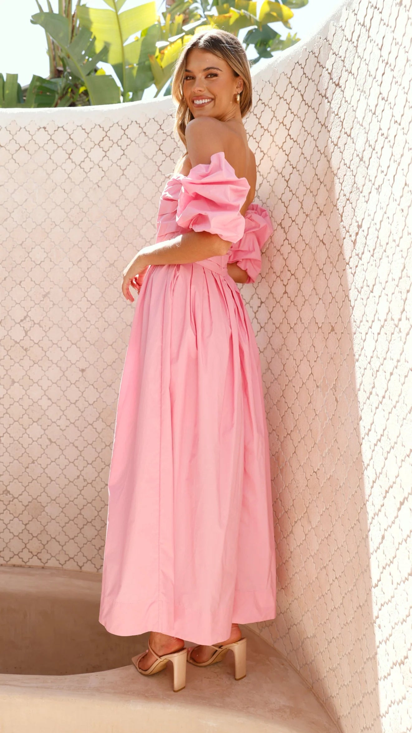 Caelius Midi Dress - Pink
