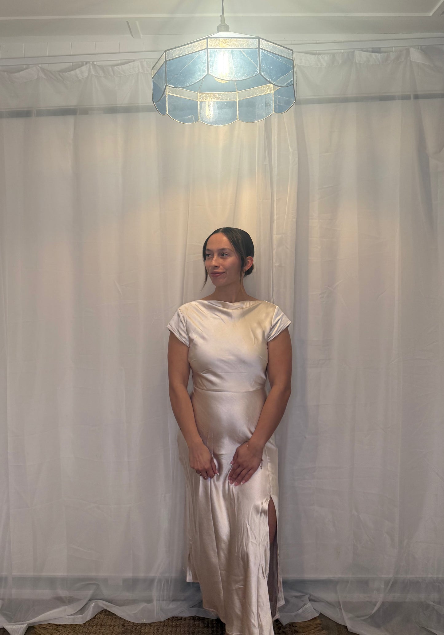 Ivana Midi Dress - Champagne